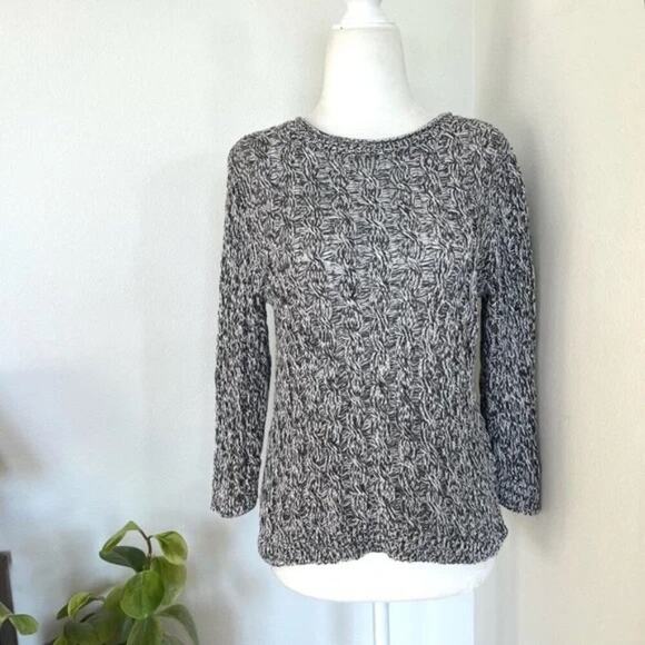 Eileen Fisher Organic Cotton Cable Knit Pullover Sweater - Picture 2 of 8